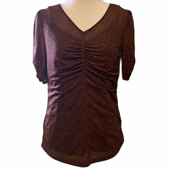 Apt 9 brown short sleeved top with Cami under it - Picture 1 of 11